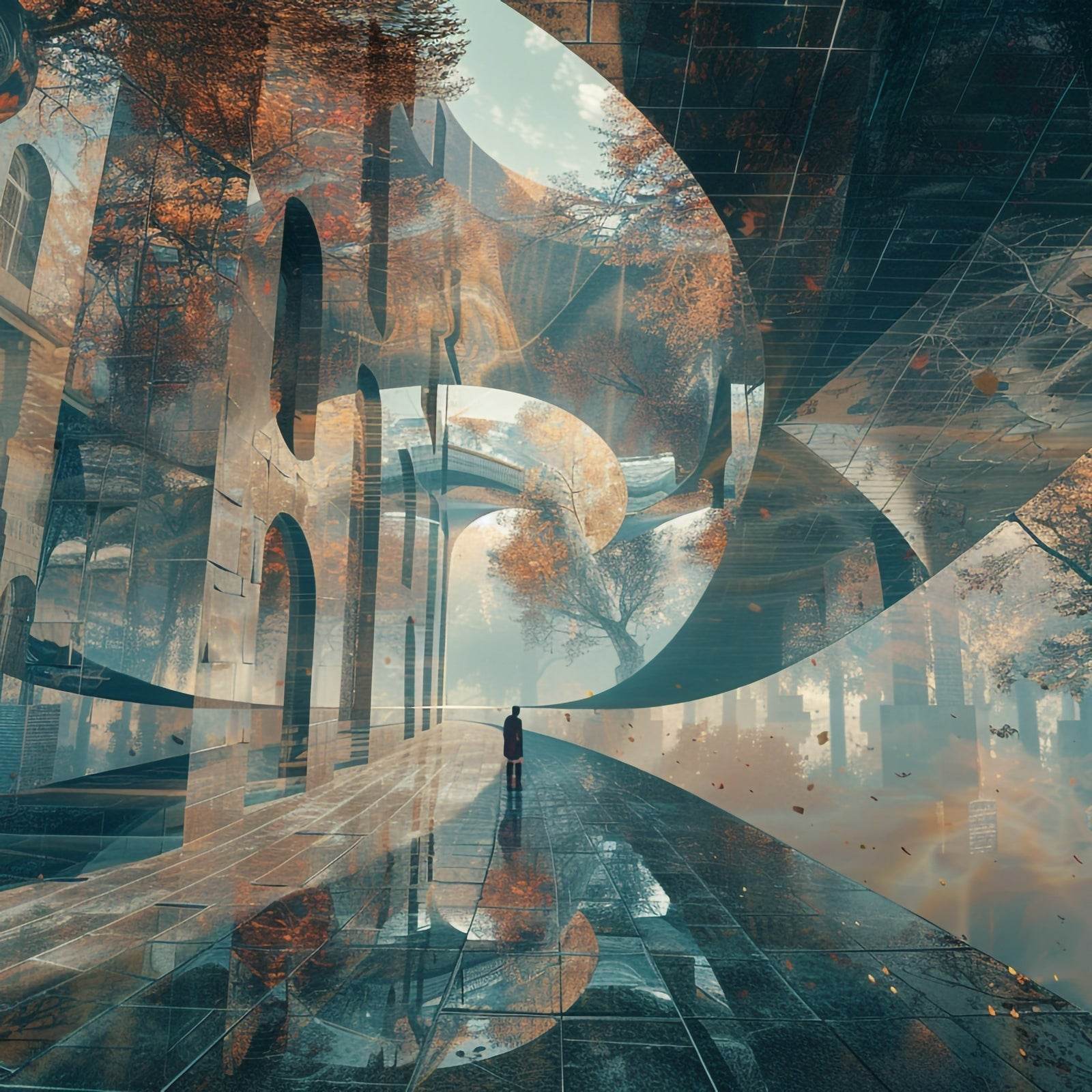 Digital Corridor Abstract Wall Art - beink online art store