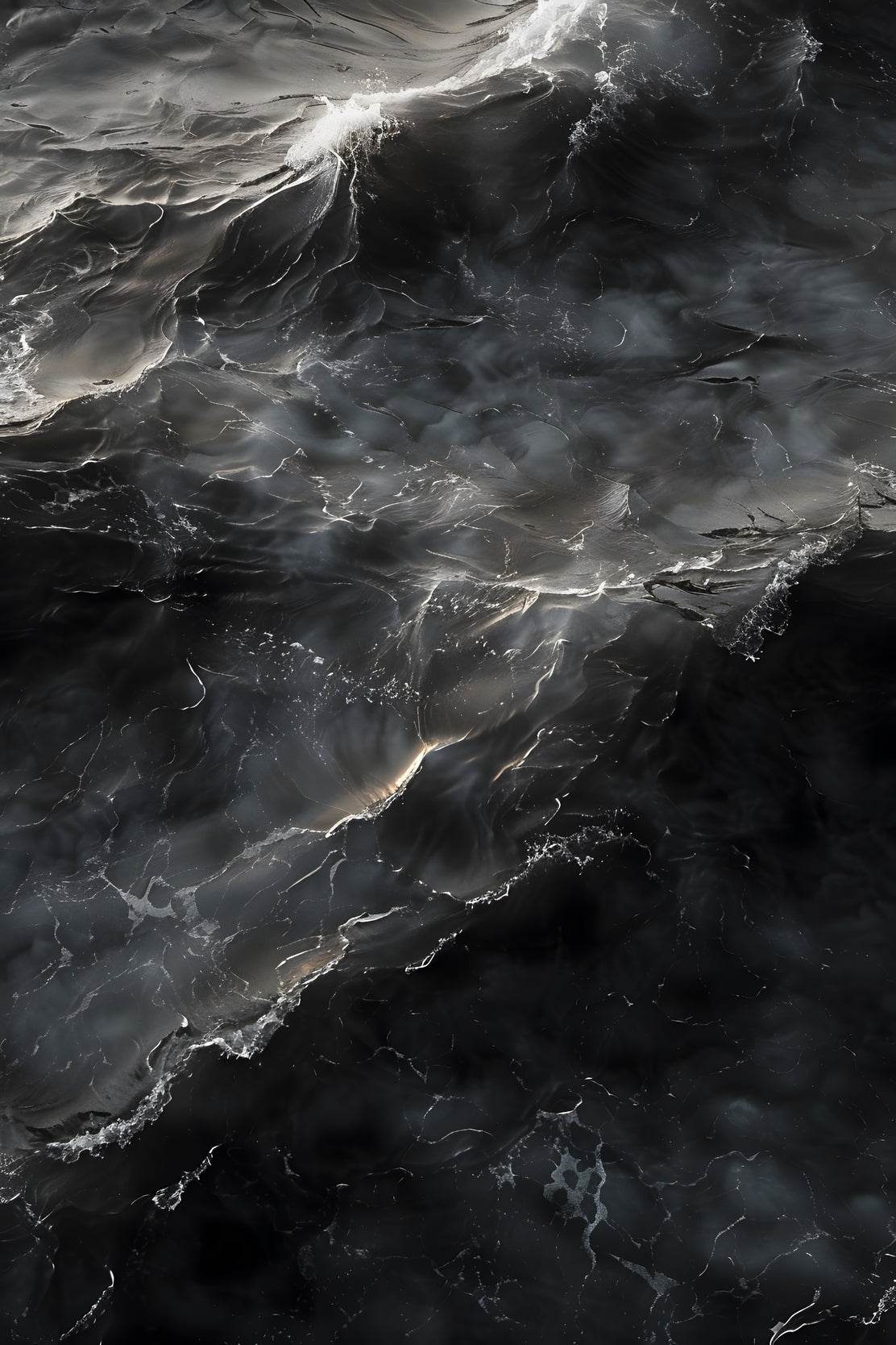 Choppy Water Black and White Wall Art - beink online art store
