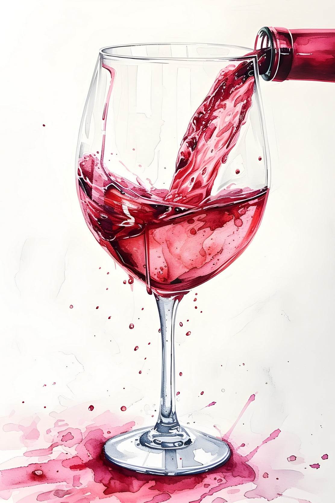 Serve Red Wine Wall Art - beink online art store