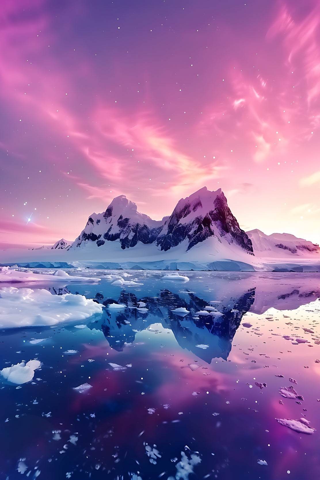 Polar Twilight Reflection Wall Art - beink online art store
