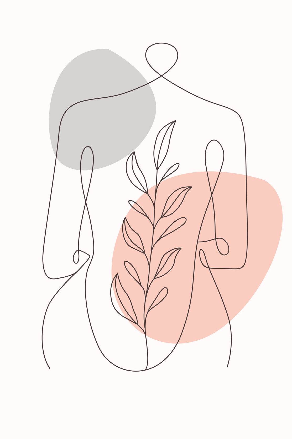Minimal Design of Women's Top Bust Wall Art - beink online art store