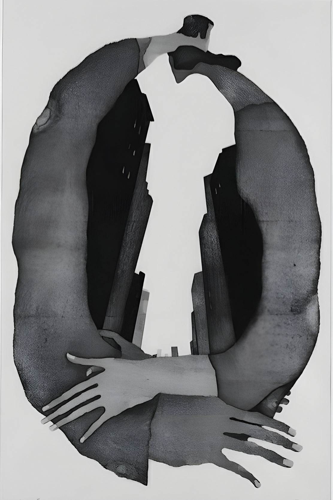 Circular Silhouette Modern Wall Art - beink online art store