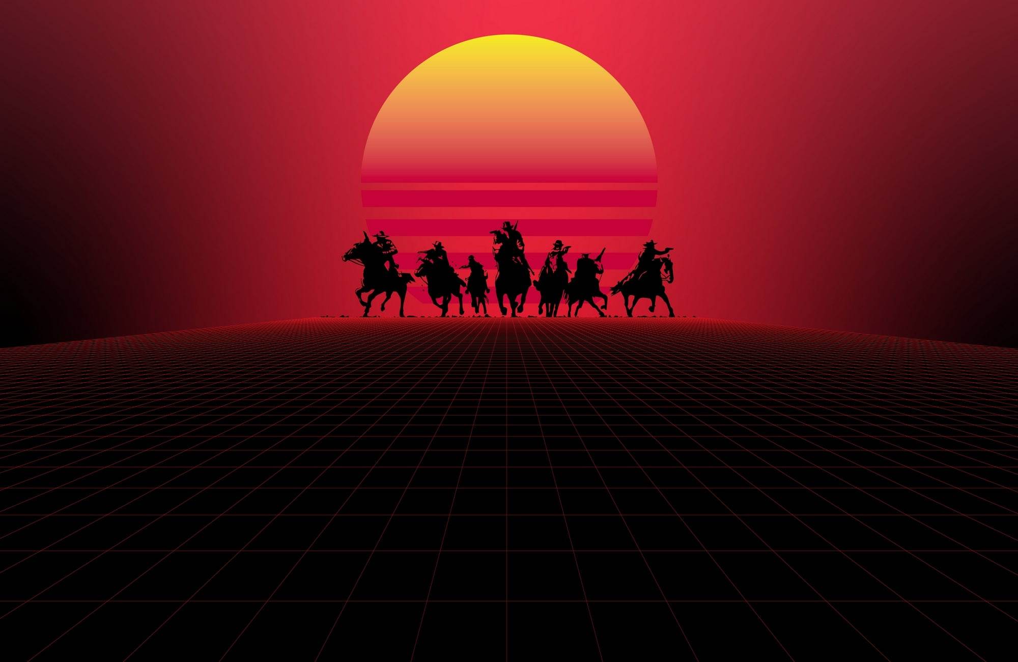 RED DEAD REDEMTION SUNSET Gaming Wall Art - beink online art store