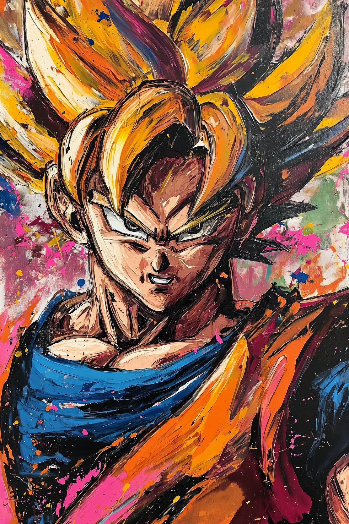 Painting of Goku- The Dragon Ball Series - beink online art store