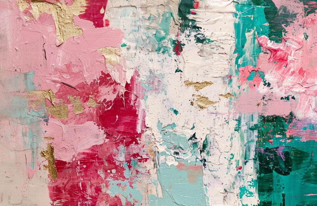 Hand Painted Oil Painting Pink Abstract - beink online art store