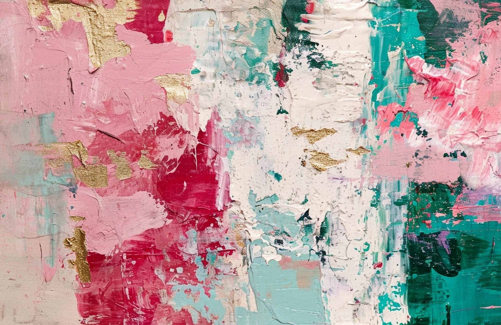 Hand Painted Oil Painting Pink Abstract - beink online art store