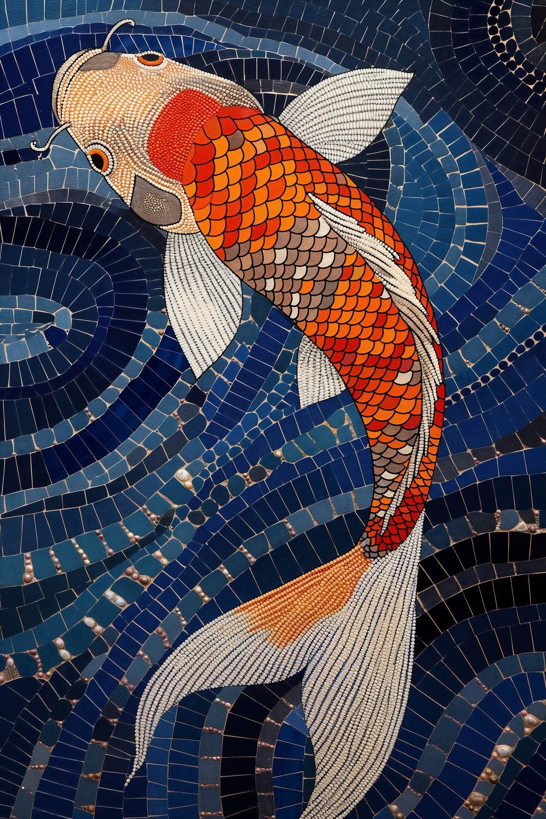 Koi Fish Painting Wall Art - beink online art store