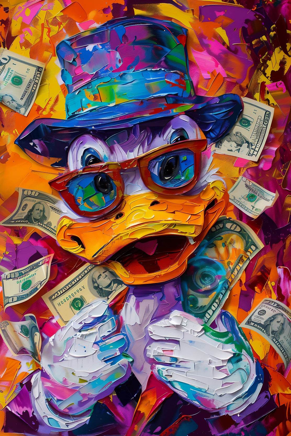 McDuck Surrounded by Money Wall Art - beink online art store