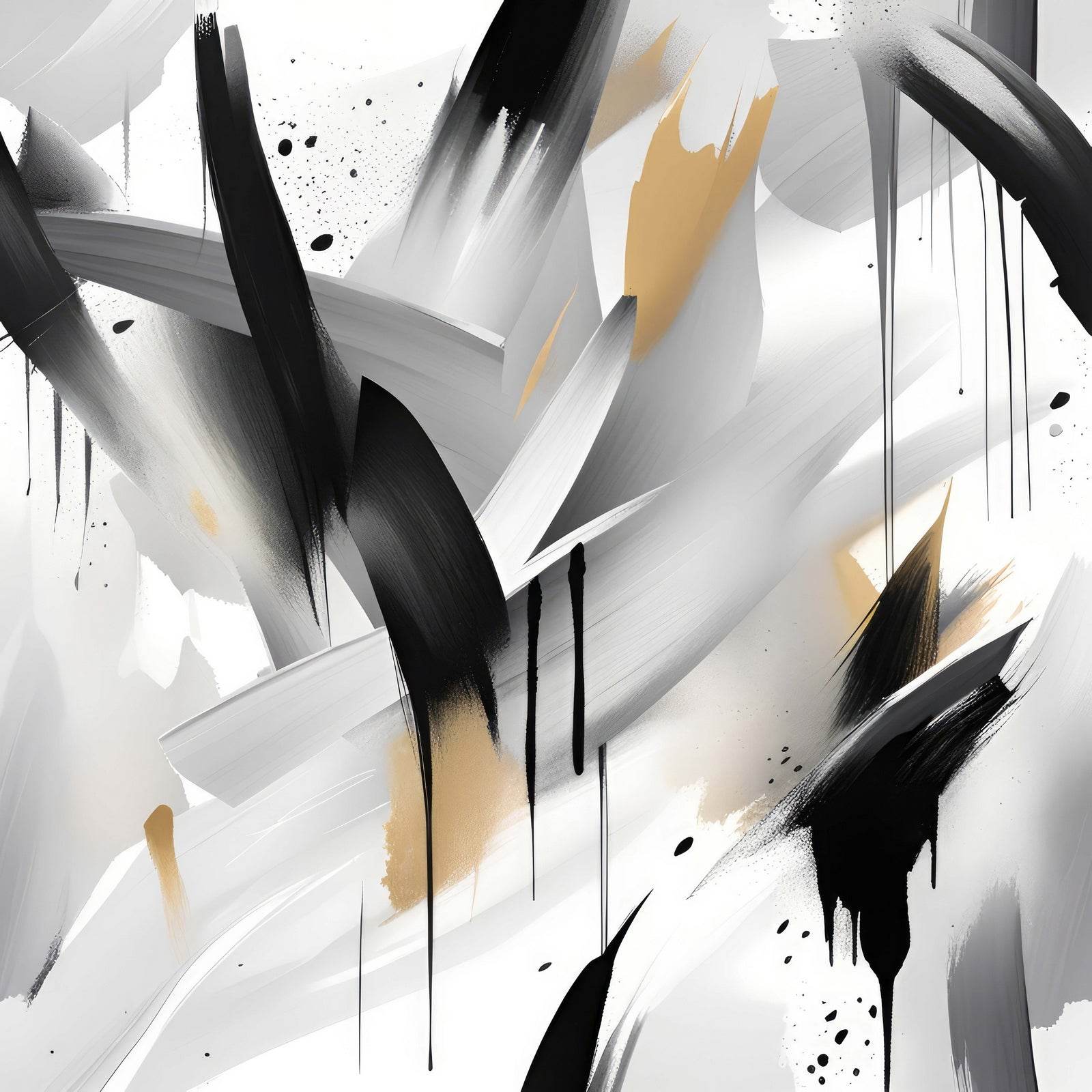 Cross Black and Grey Brush Strokes Abstract Wall Art - beink online art store