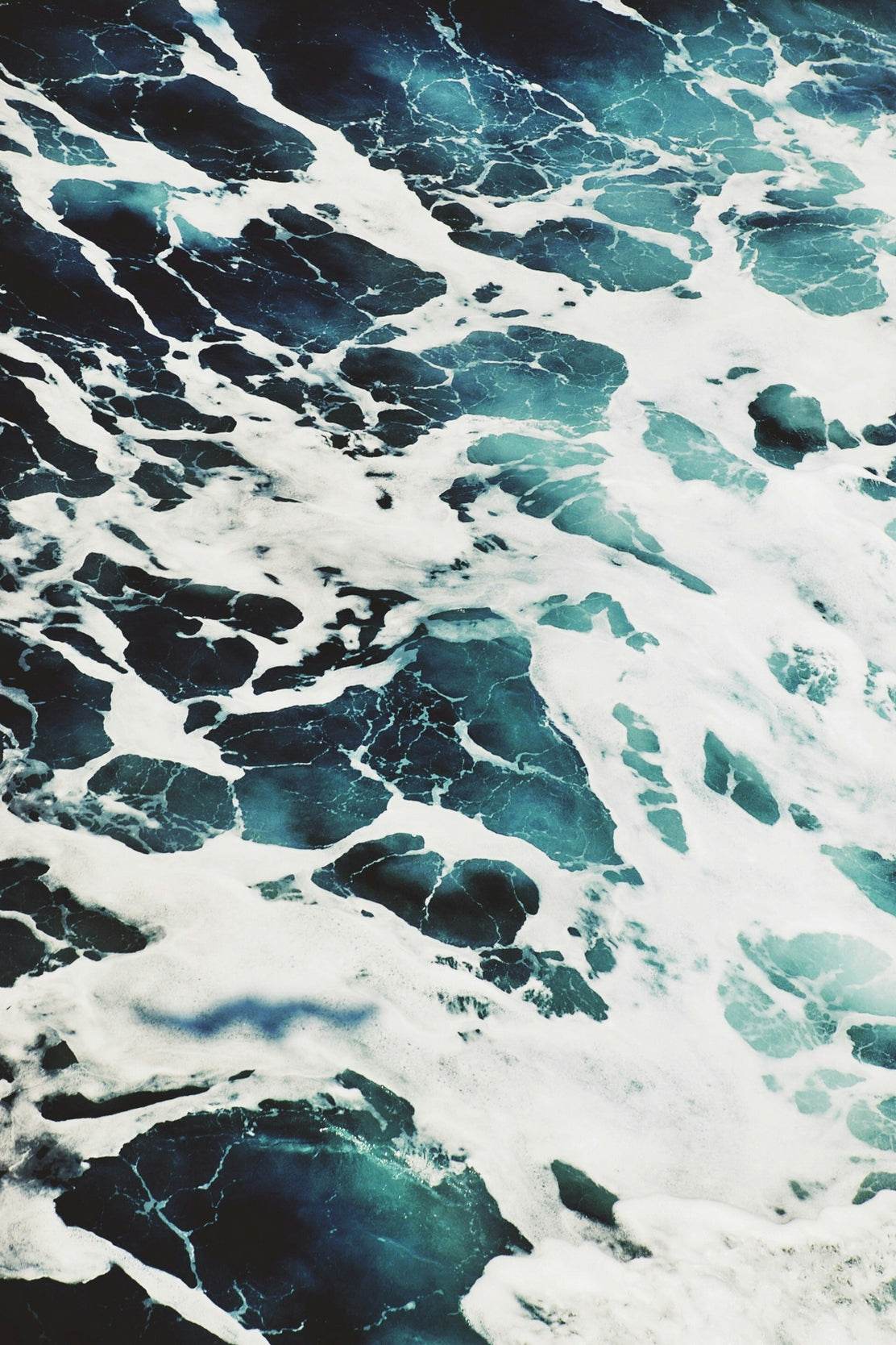 White Sea Waves Abstract Wall Art - beink online art store