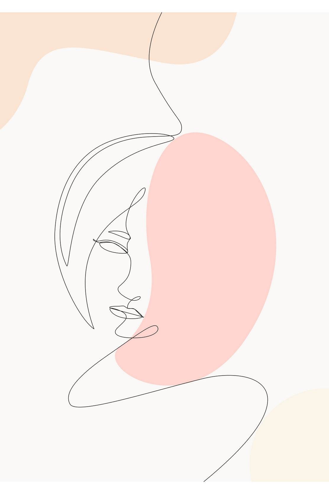Woman Face With Closed Eye Wall Art - beink online art store