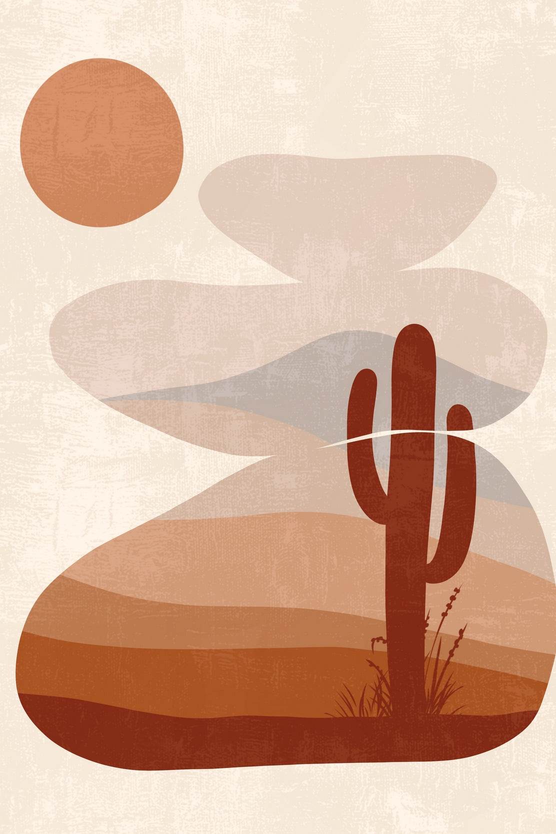 Sun Drenched Desert Scene ArtWork - beink online art store