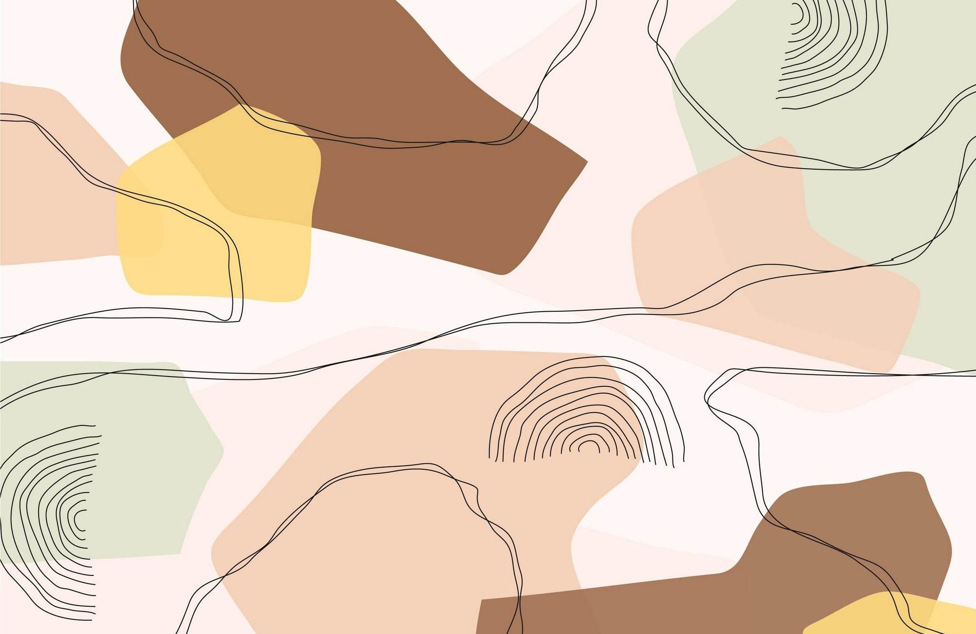 Color Design of Irregular Lines Wall Art - beink online art store