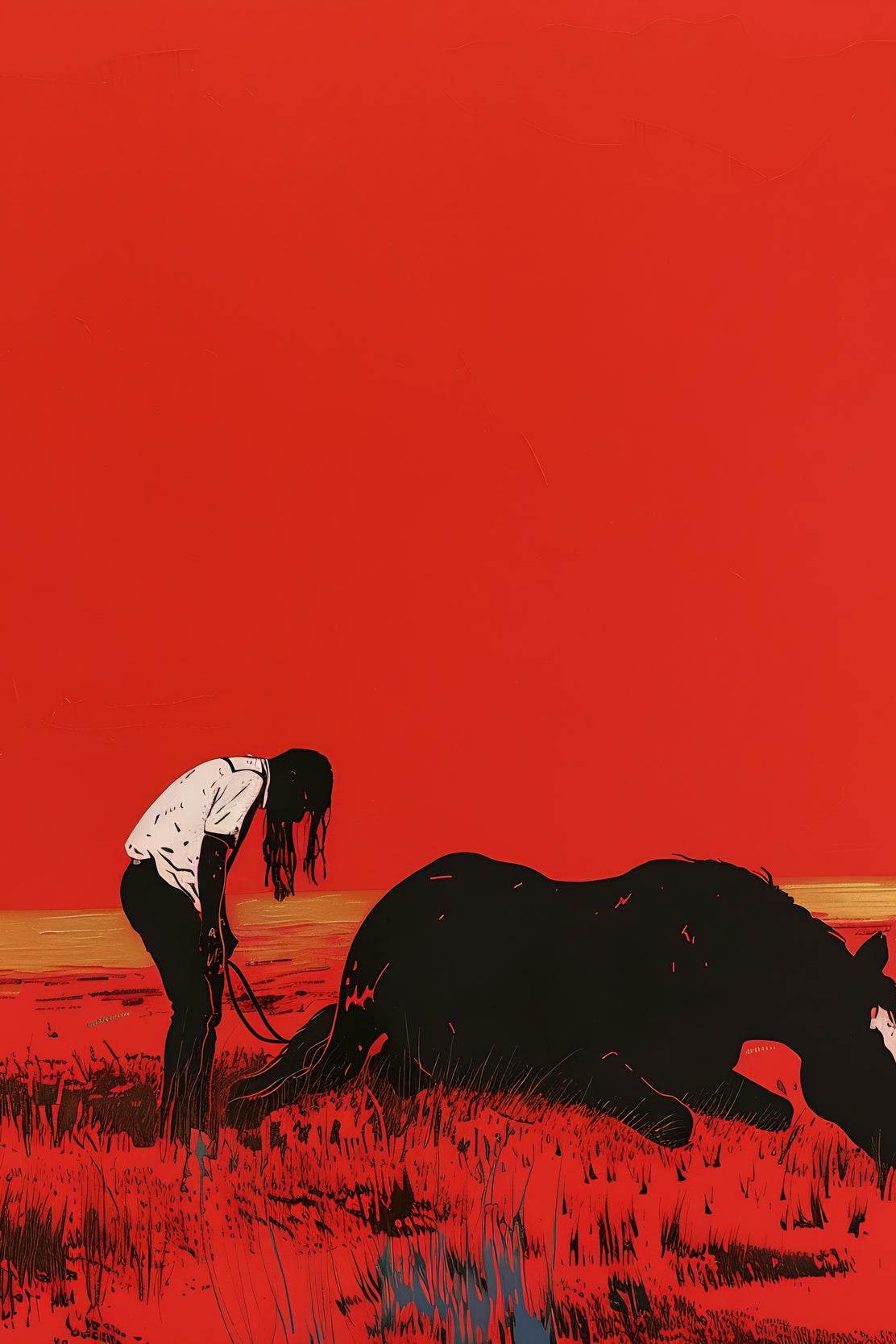 Sick Black Horse Wall Art - beink online art store
