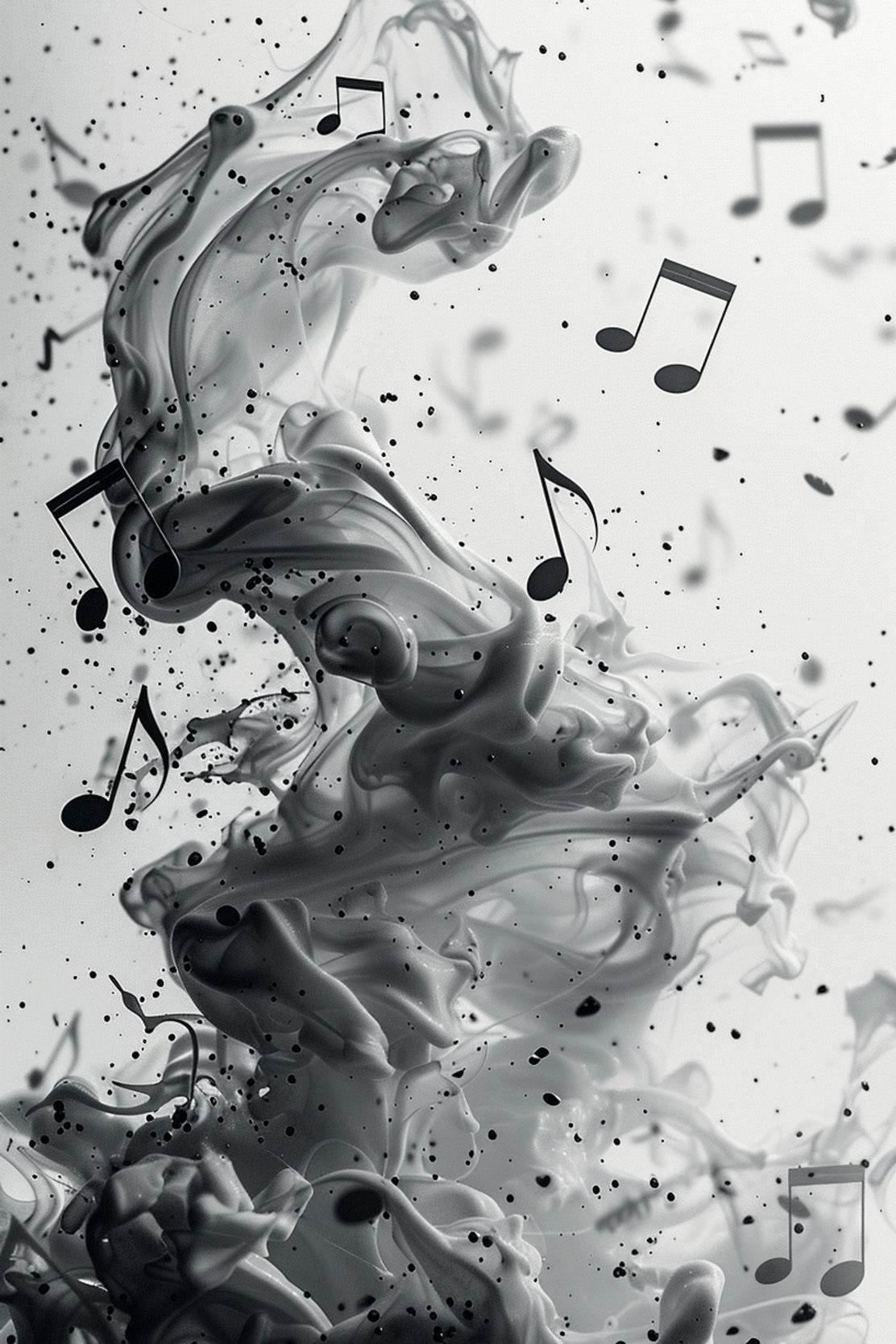 Flying Musical Notes Wall Art - beink online art store