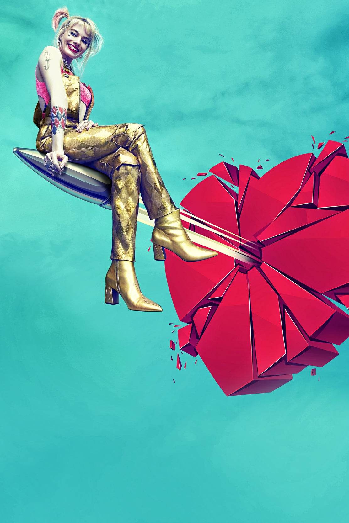 Harley Quinn A Broken Heart with Bullet Wall Art - beink online art store