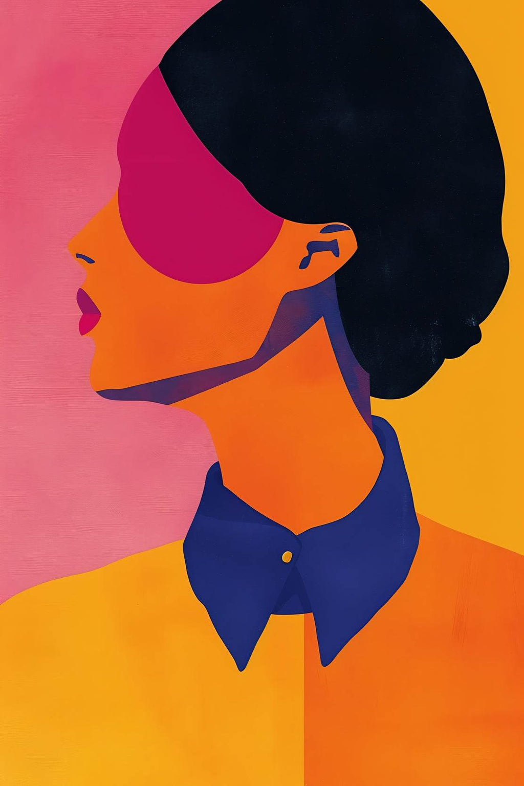 Digital Illustration of a Woman's Face - beink online art store