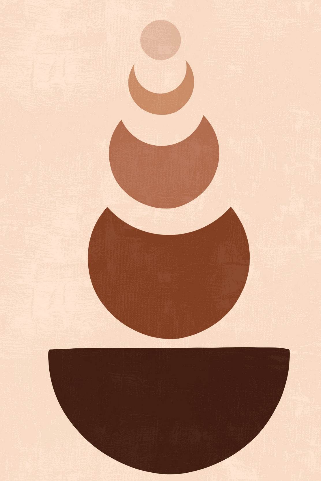 Abstract Shapes in Stacked Circles ArtWork - beink online art store