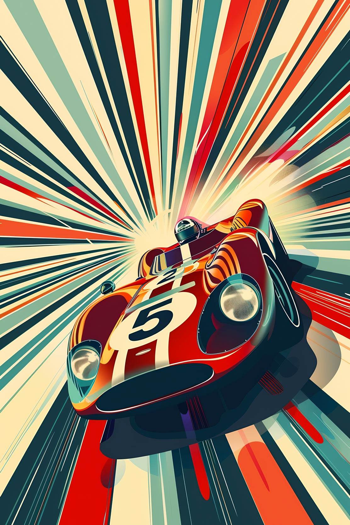 Classic Car Racing Wall Art - beink online art store