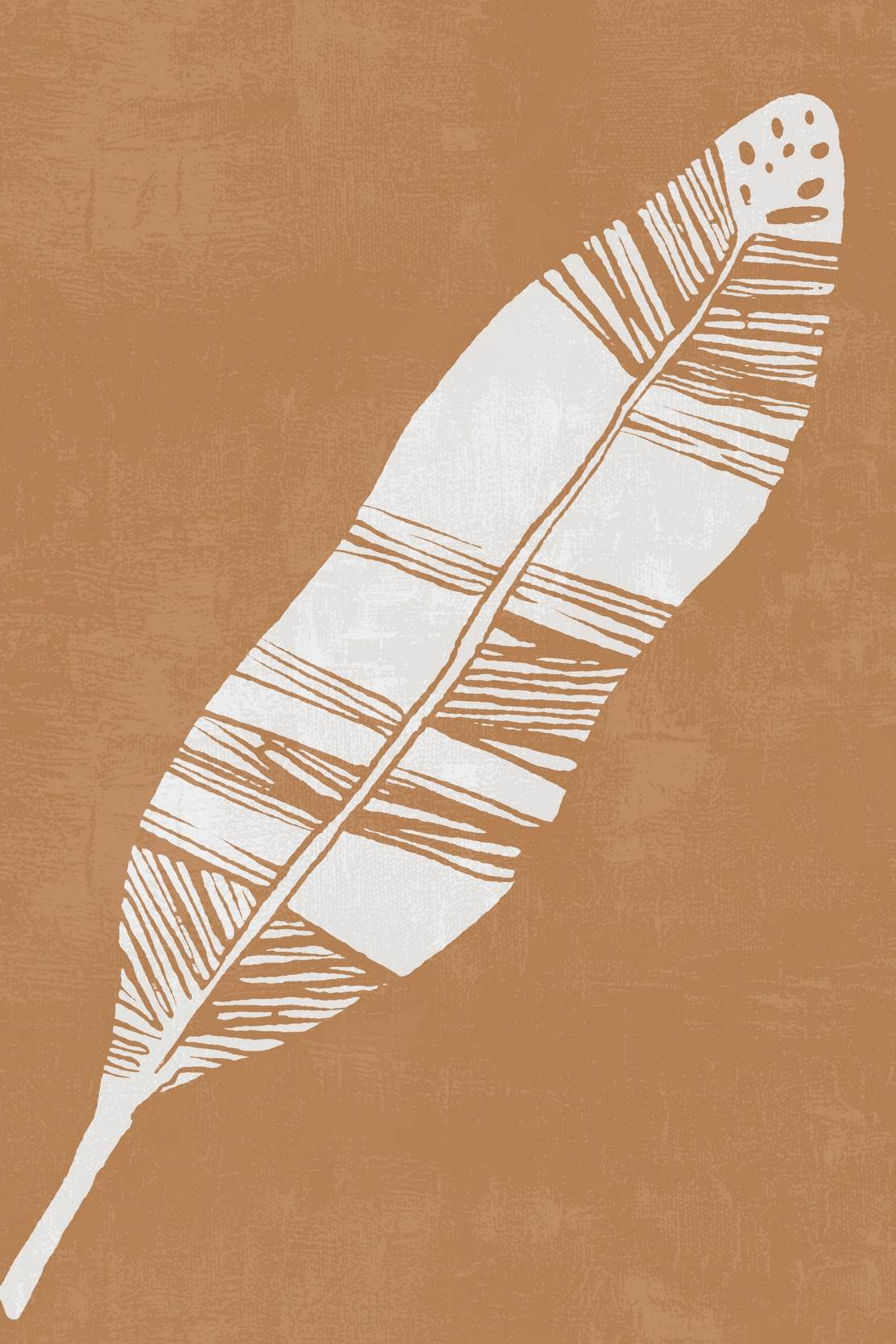 Abstract Feather Design White Feather ArtWork - beink online art store
