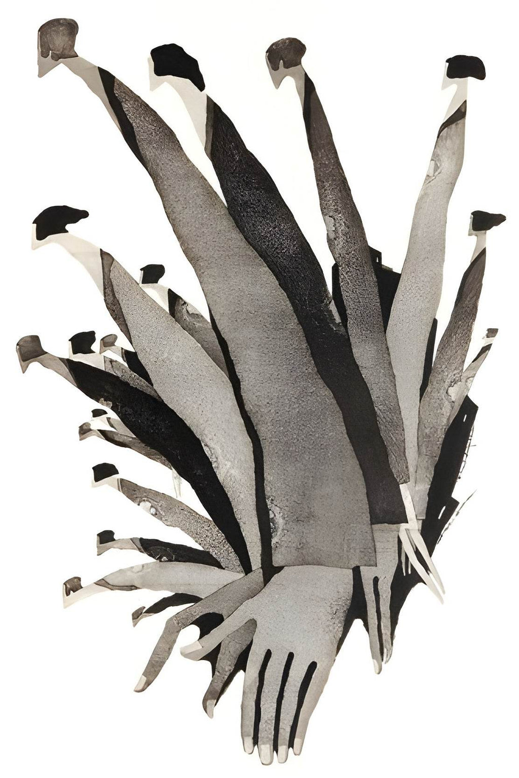 Black and White Interconnected Hands Wall Art - beink online art store