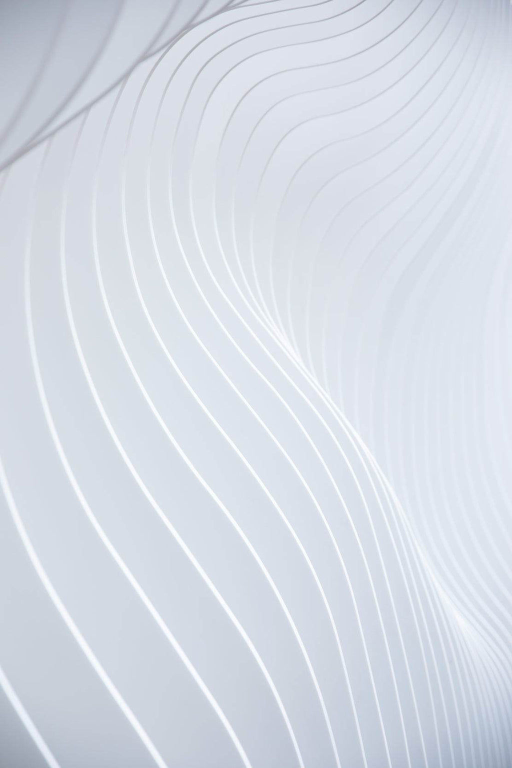 White Technology Waves Abstract Wall Art - beink online art store