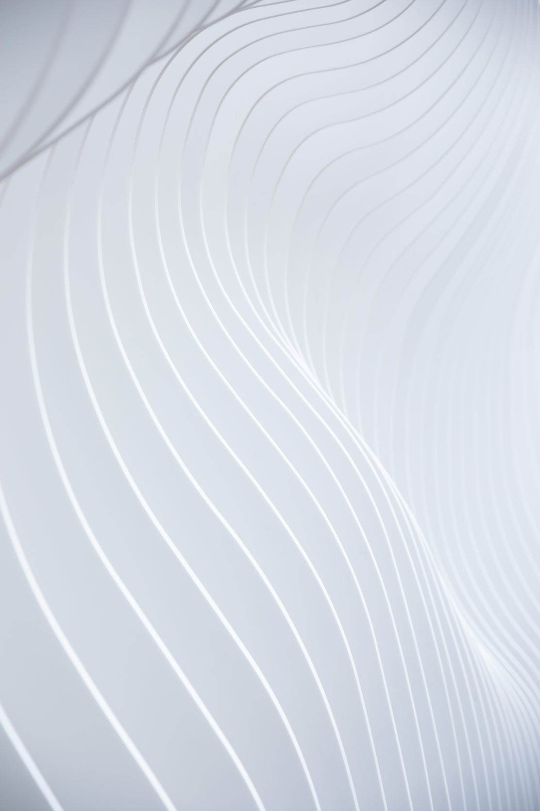 White Technology Waves Abstract Wall Art - beink online art store