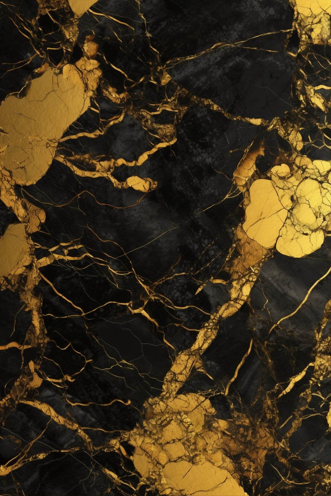 Gold And Black Marble Wall Art - beink online art store