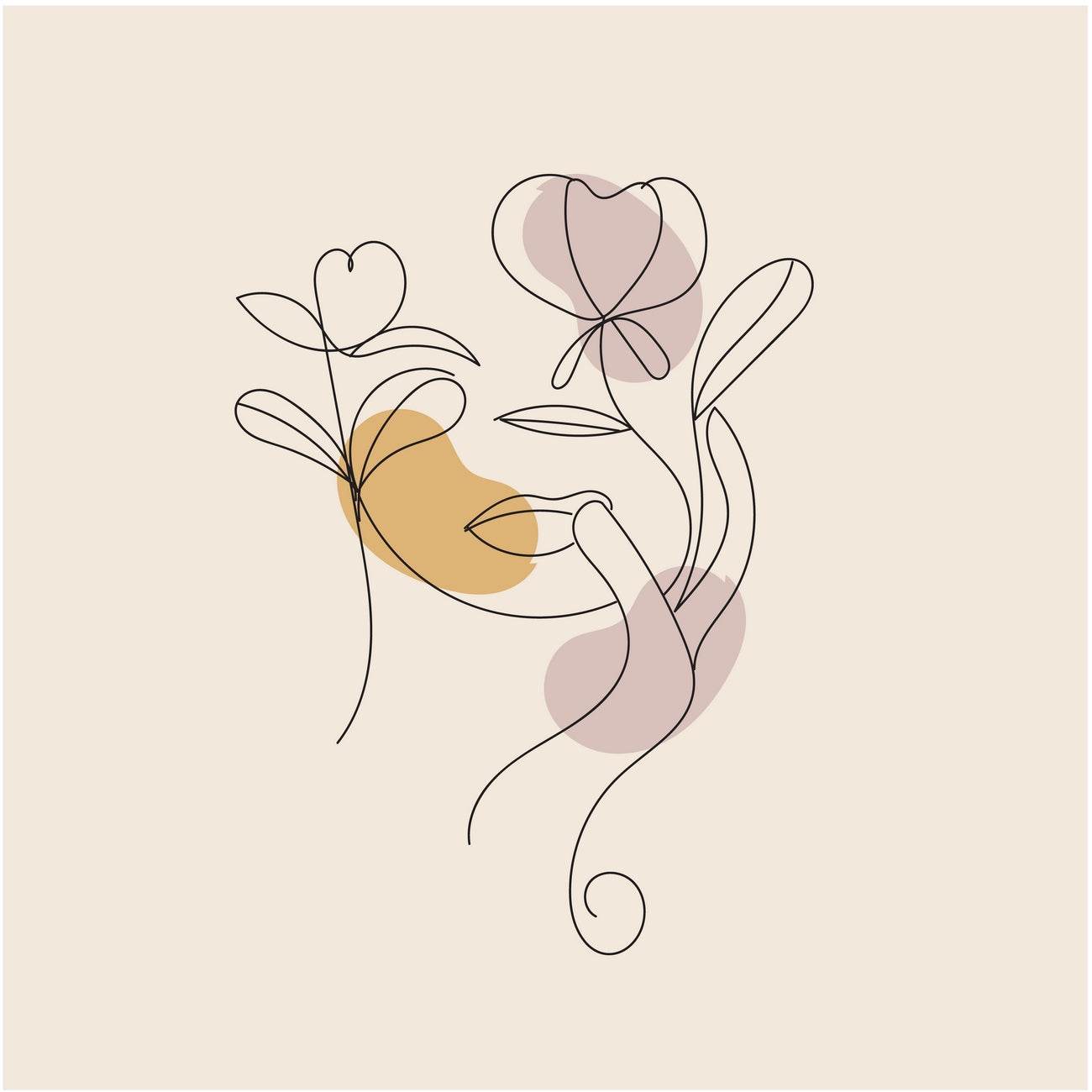 Cyclamen Persicum Flower Line Art - beink online art store