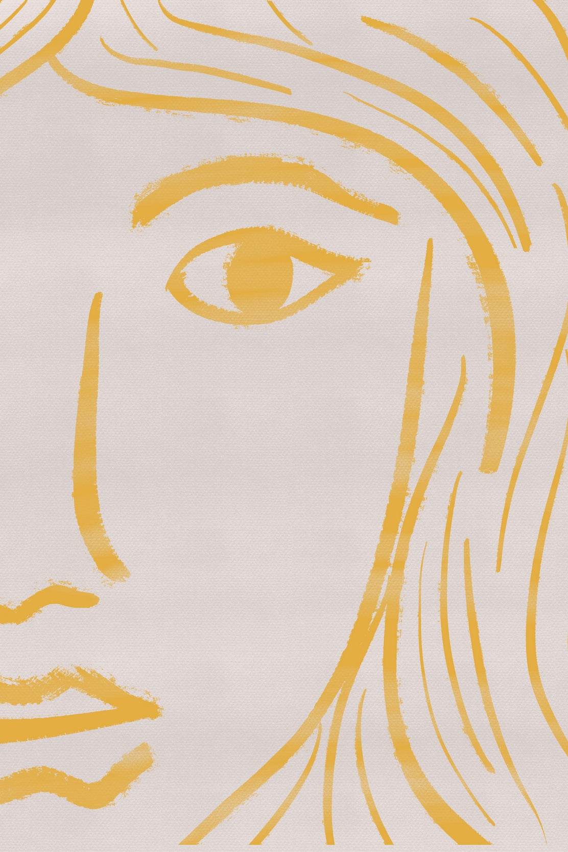 Half Face of A Woman Wall Art - beink online art store