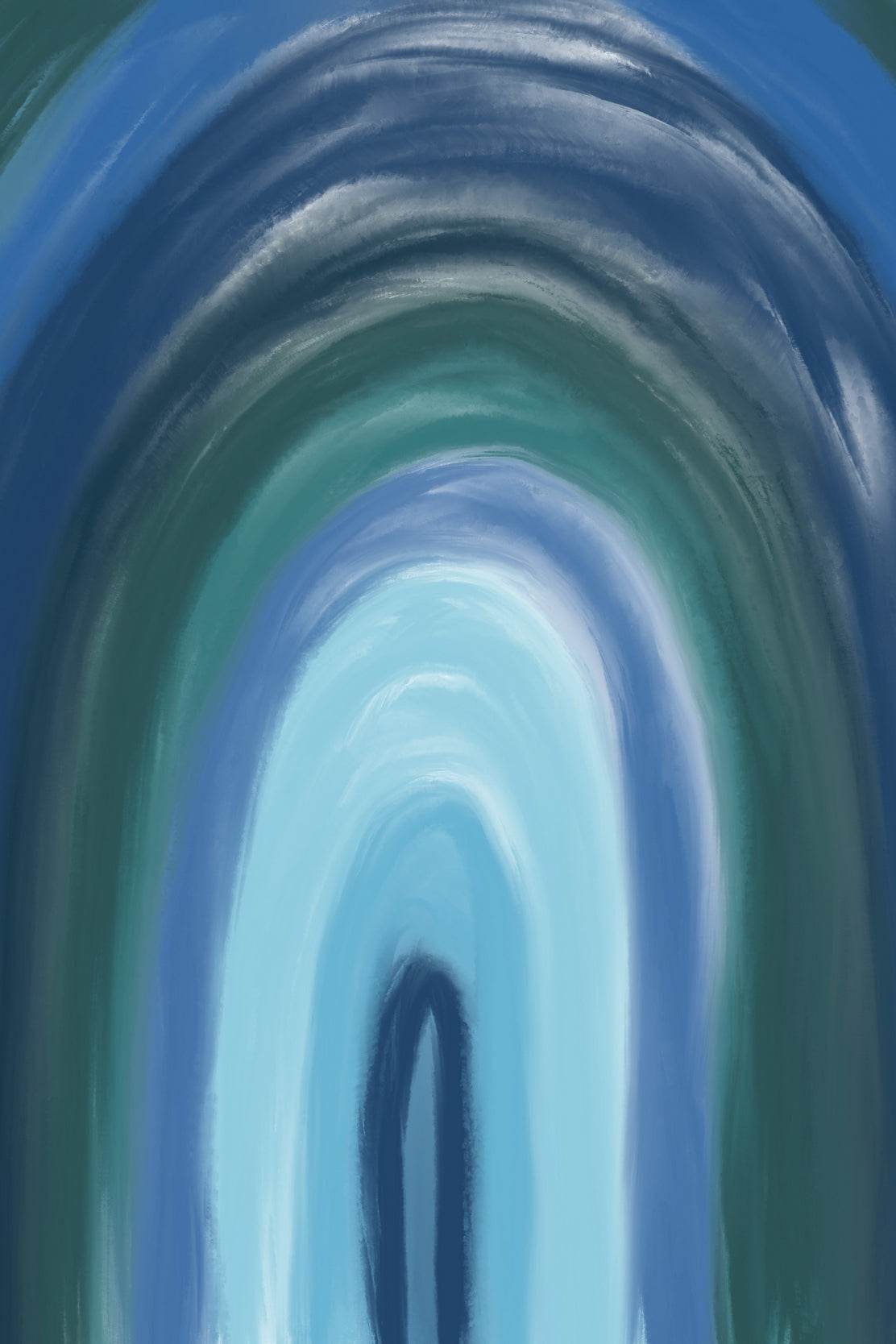 Arched Blue Vault Painting Wall Art - beink online art store