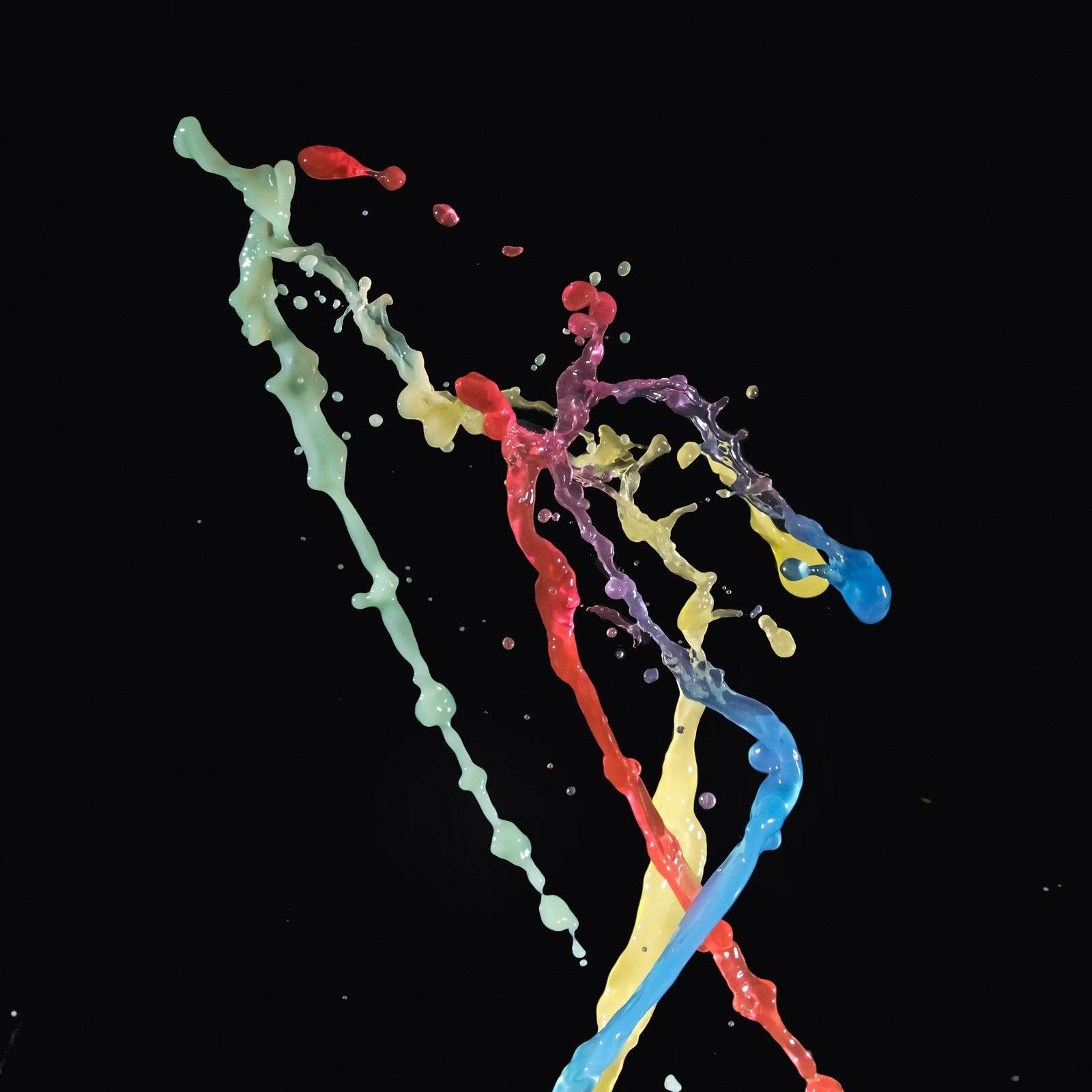 Multicolor Paint Splashing Abstract Wall Art - beink online art store