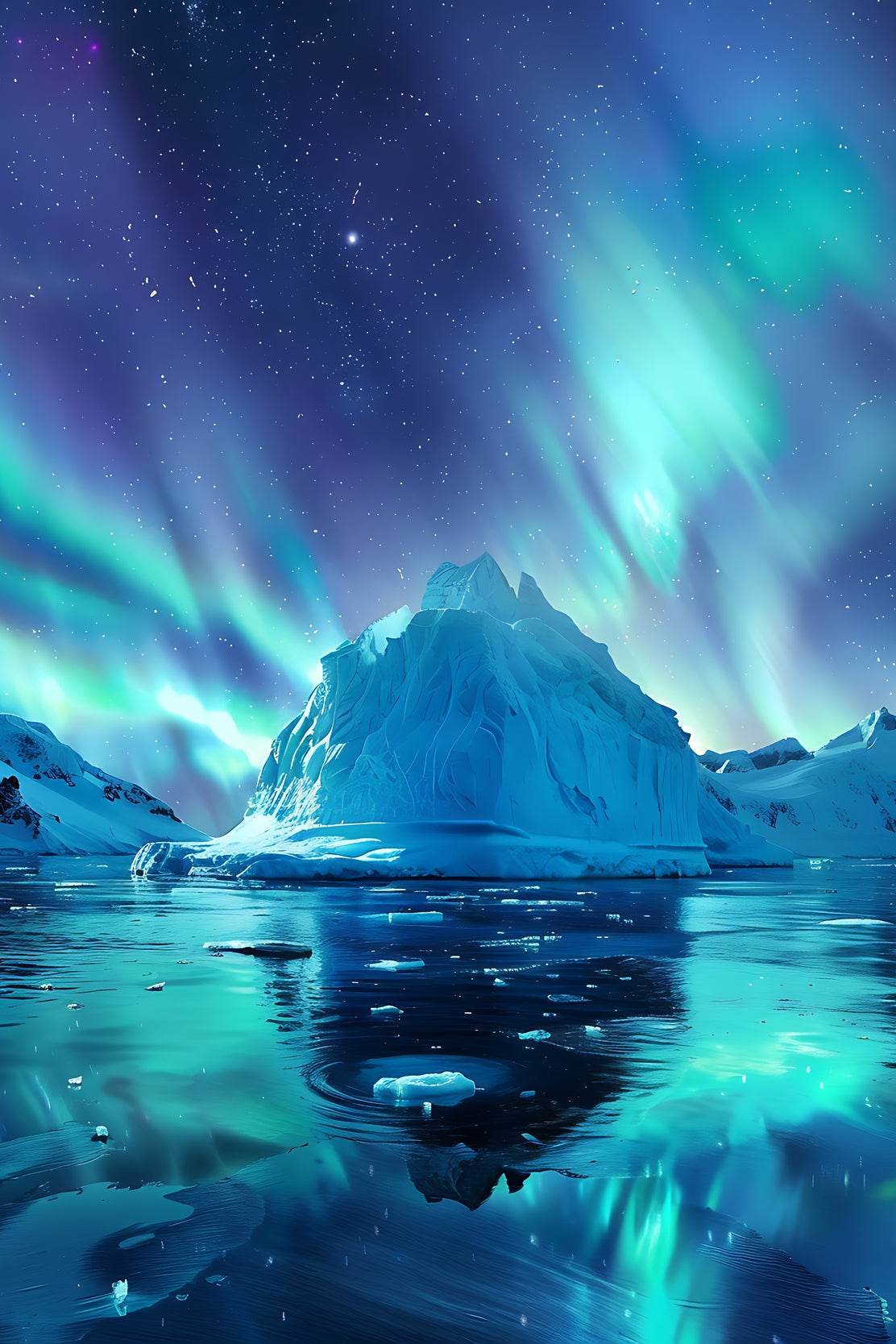 Breathtaking Northern lights in a Polar landscape Wall Art - beink online art store