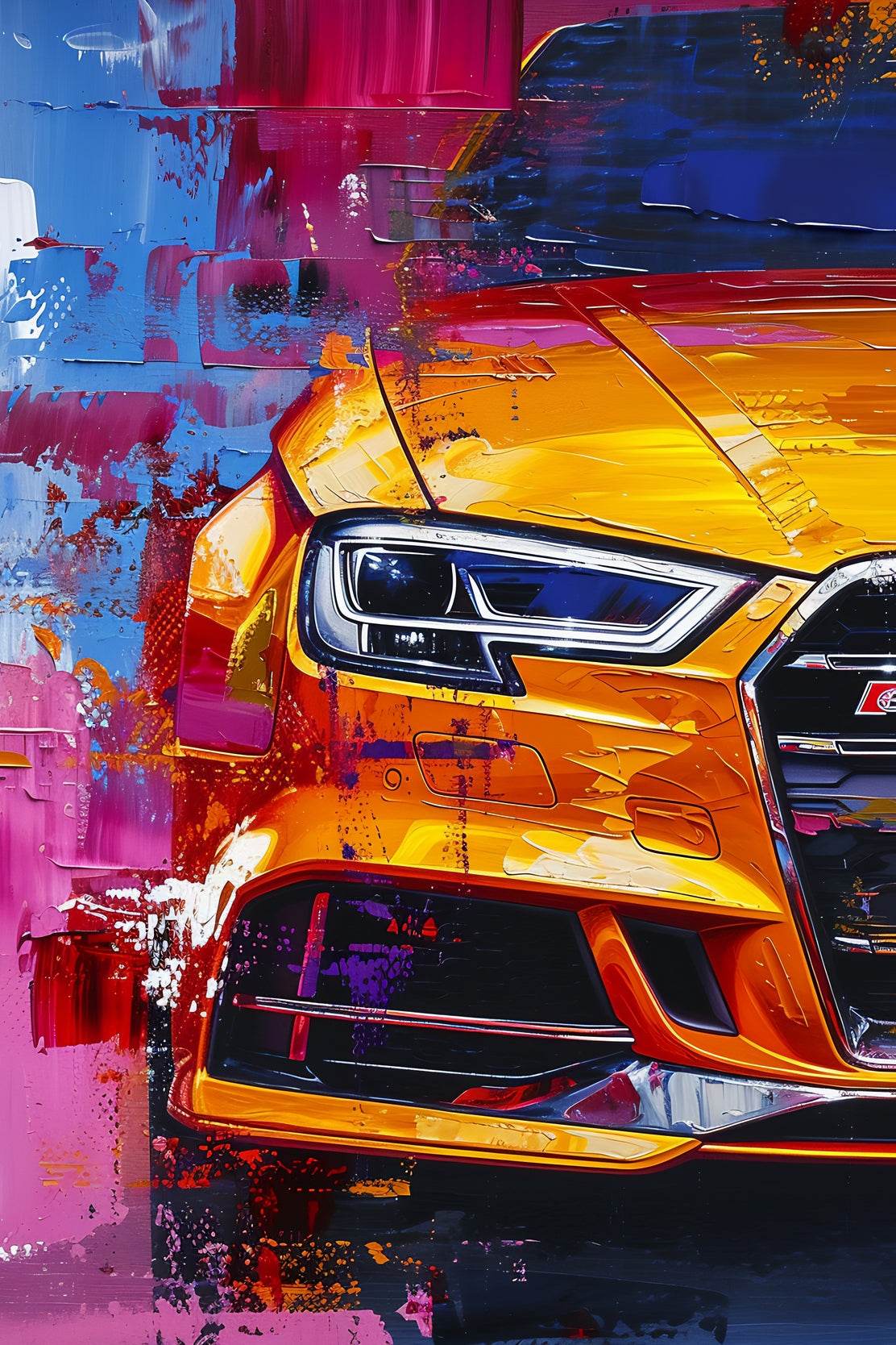 Mustang With LED Lights Wall Art - beink online art store
