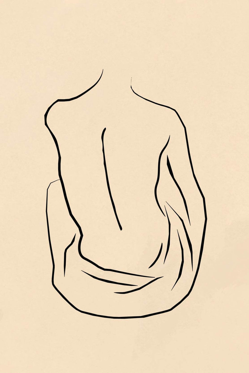 Drawing of A Woman Waist Wall Art - beink online art store