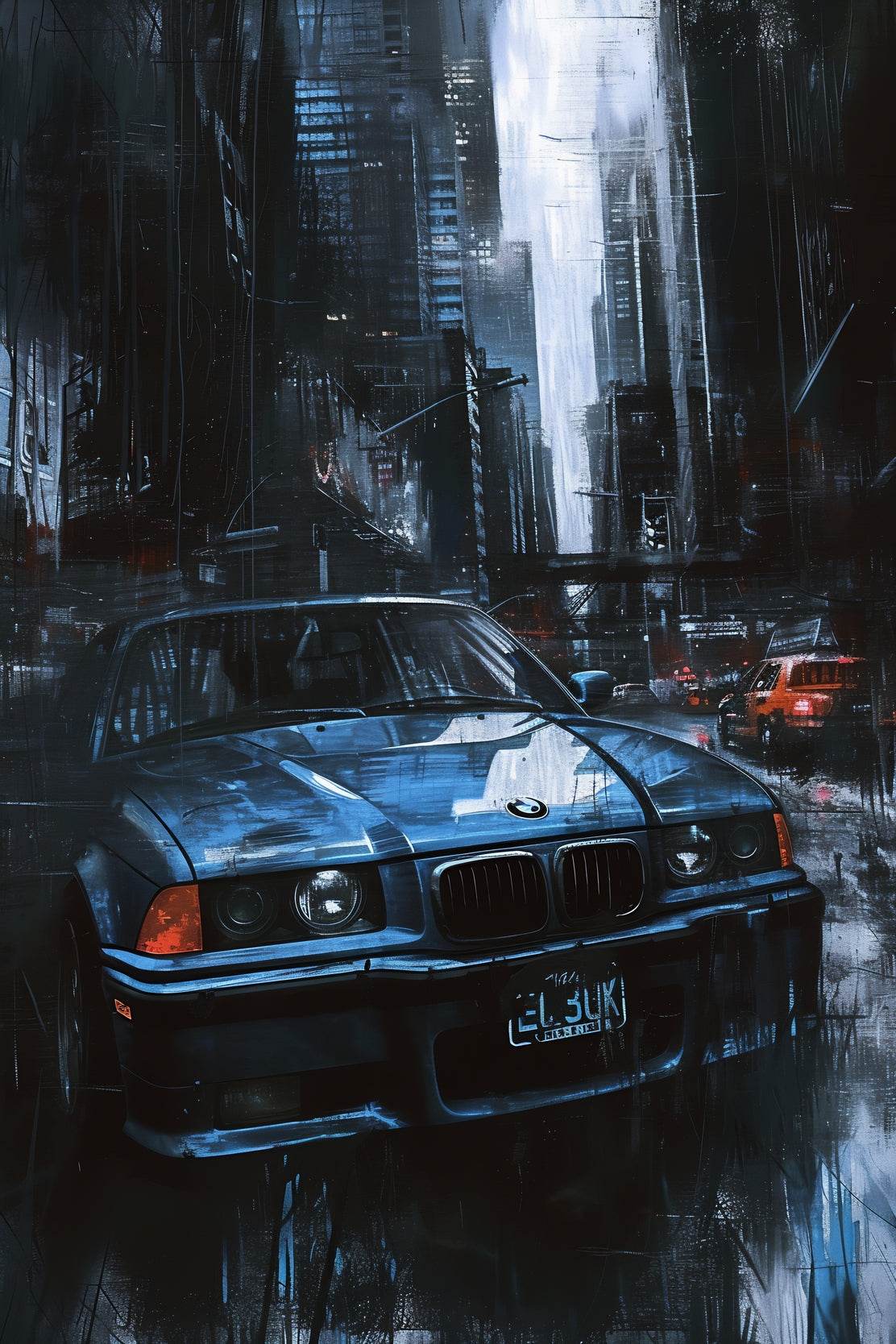 BMW M3 Dark Canvas Wall Art - beink online art store