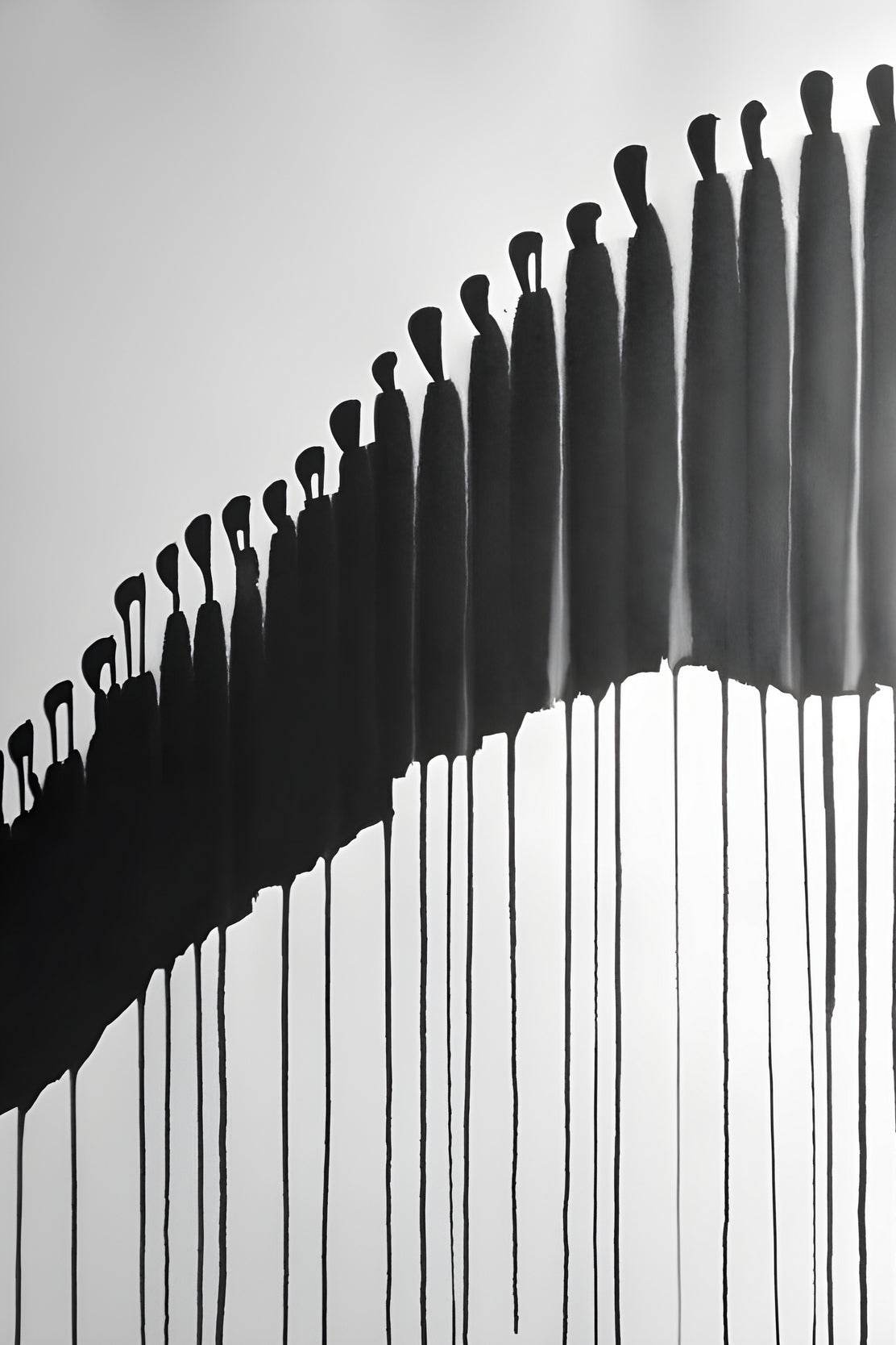 Black and White Figures Modern Wall Art - beink online art store