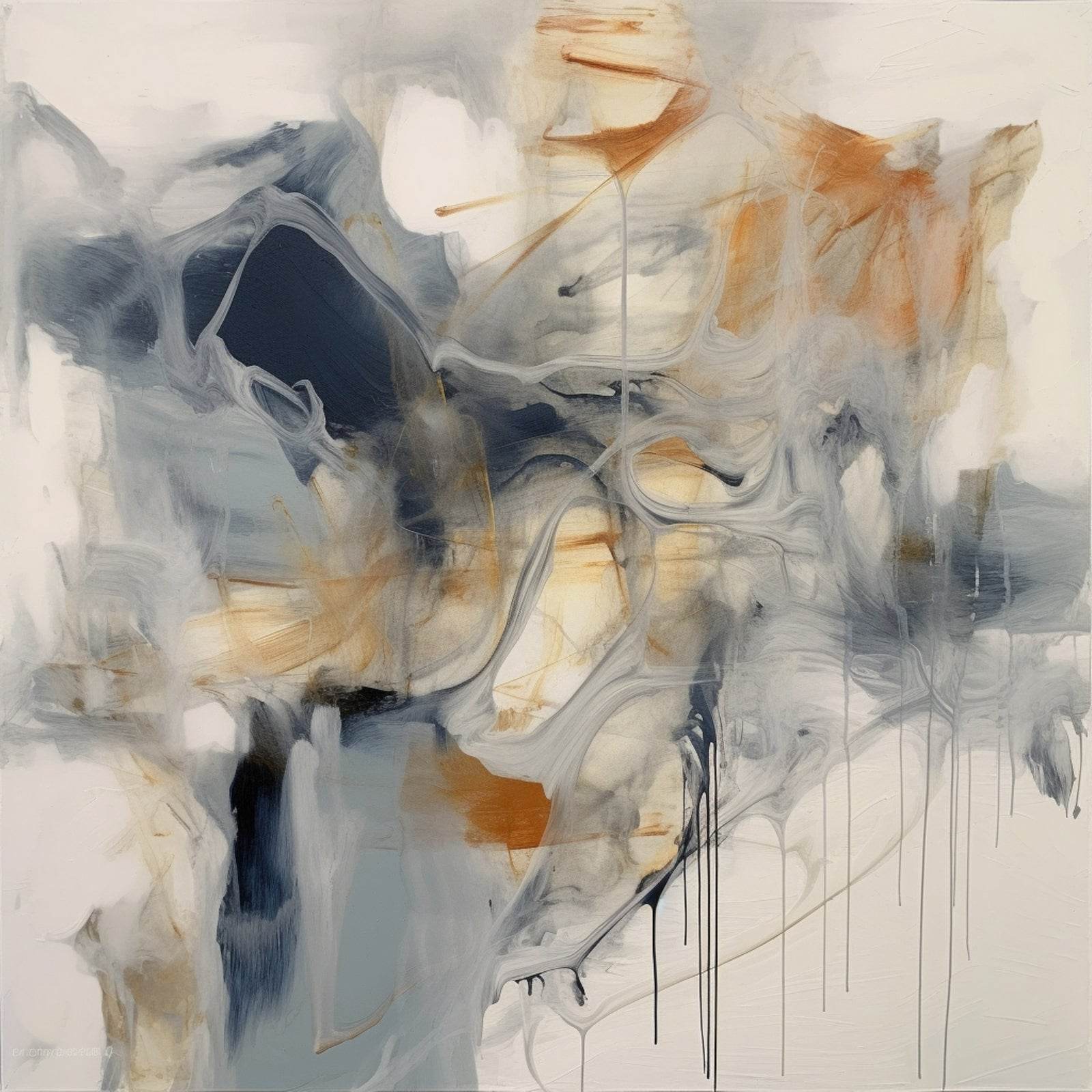 Multicolor Water Paint Abstract Wall Art - beink online art store