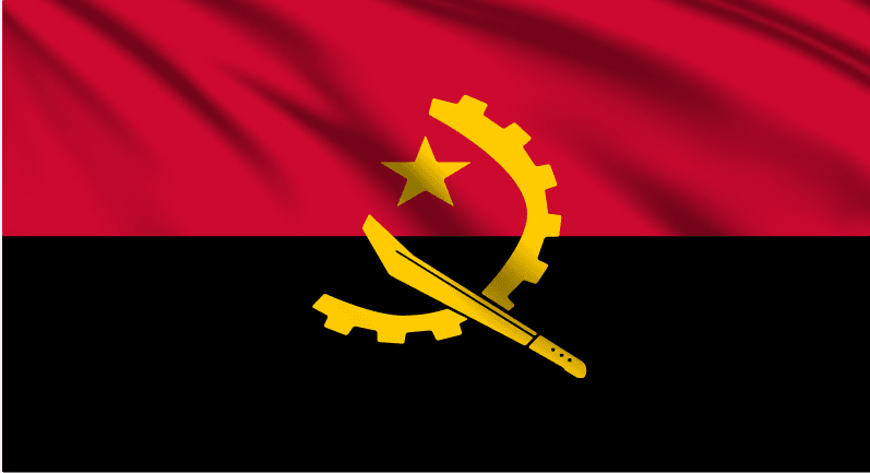Angola National Flag Wall Art - beink online art store