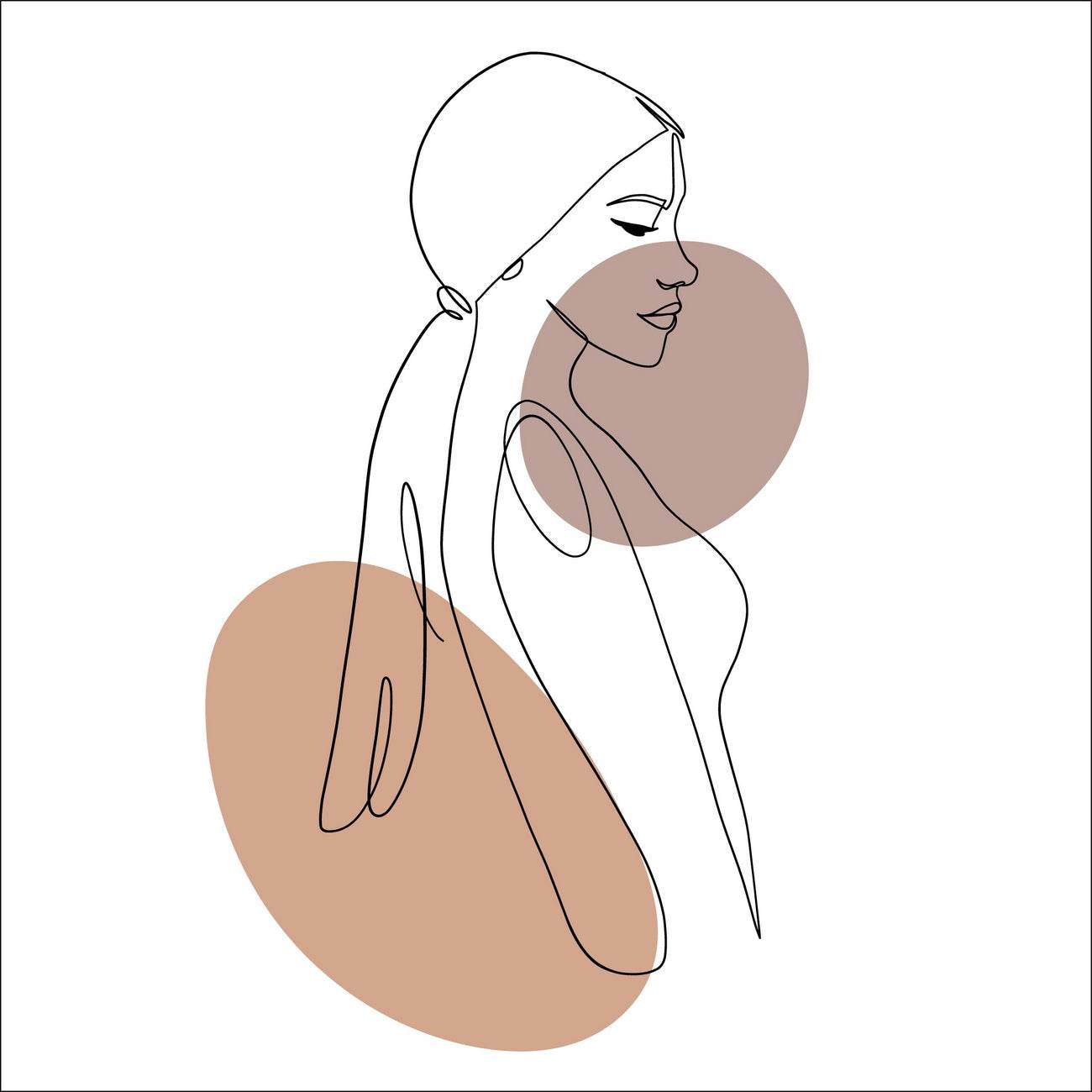 Lonely Woman Minimal Wall Art - beink online art store