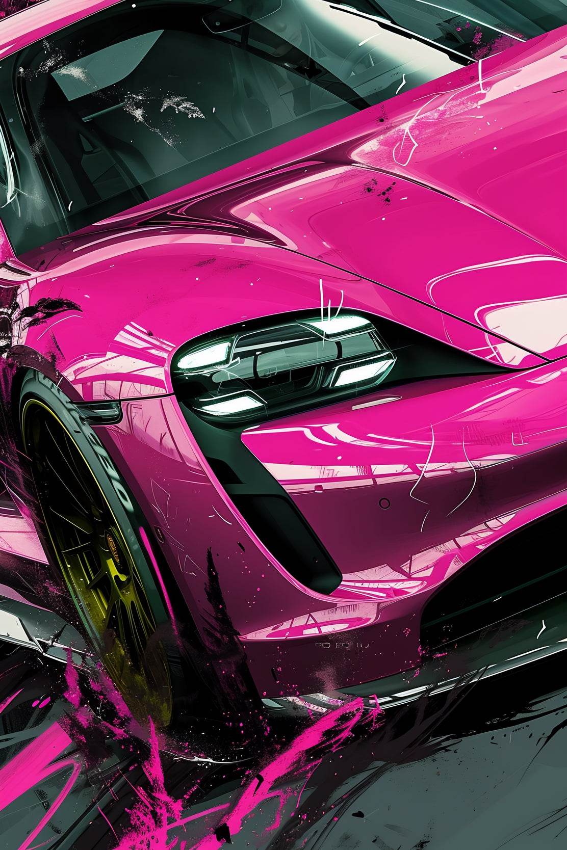 Porsche Taycan Turbo GT Wall Art - beink online art store