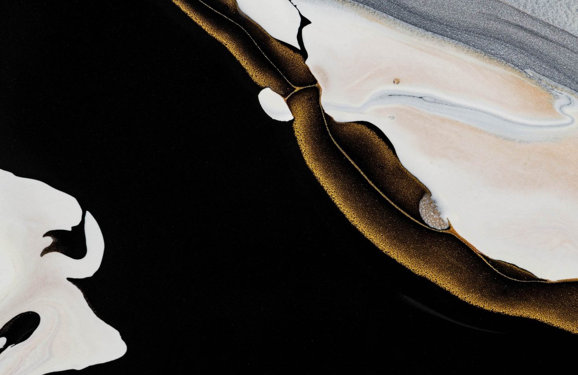 Golden Sea Waves Abstract Wall Art - beink online art store