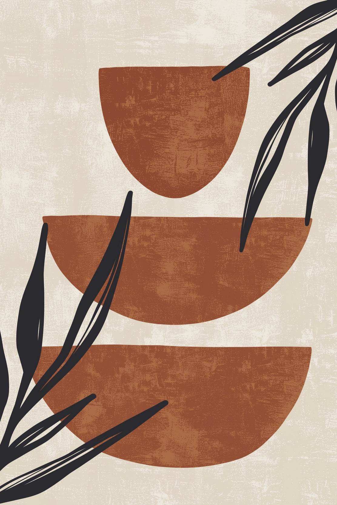 Three Overlapping Semi Circular Shapes ArtWork - beink online art store