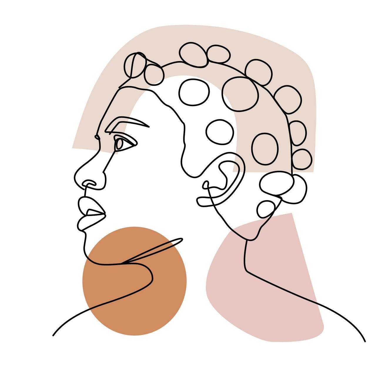 Black Girl With Boho Hairstyle Wall Art - beink online art store