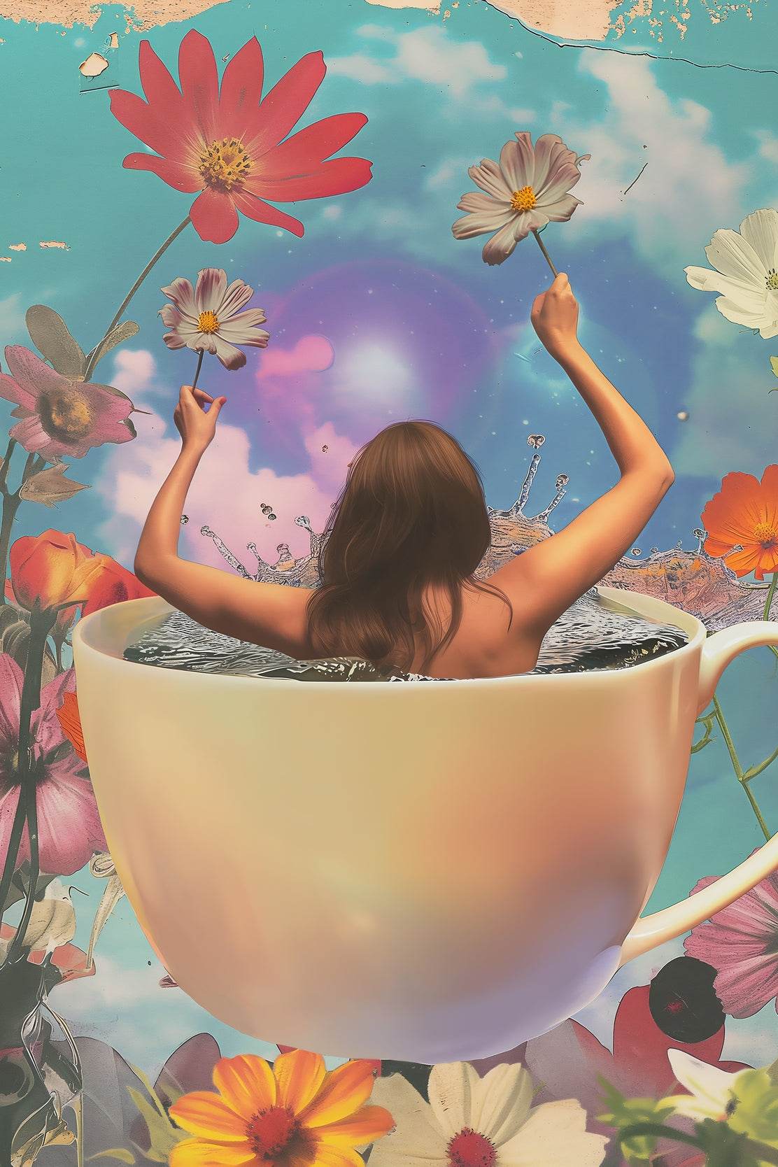 Bathing a Woman in A Cup Wall Art - beink online art store