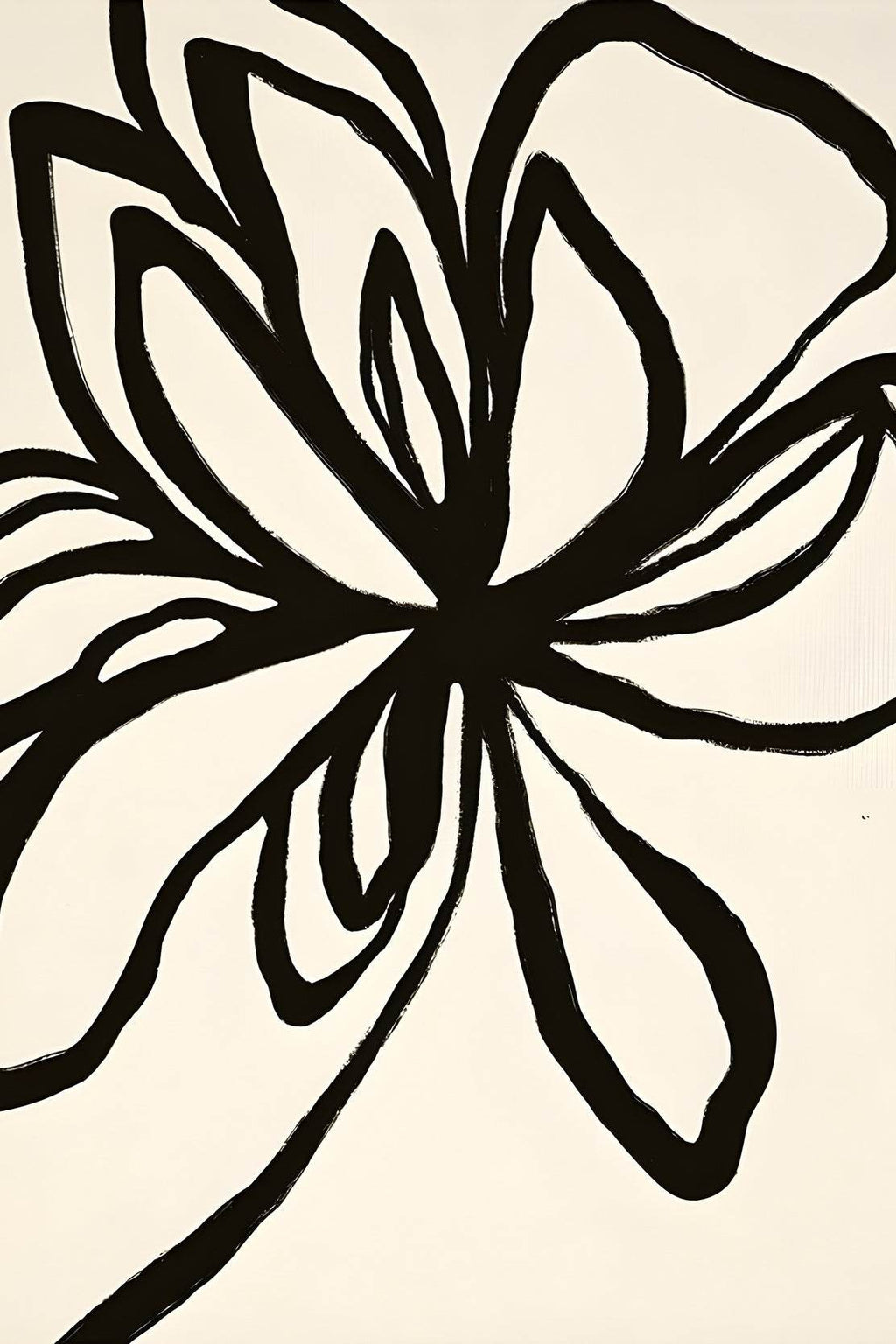 Abstract Black Floral Modern Wall Art - beink online art store