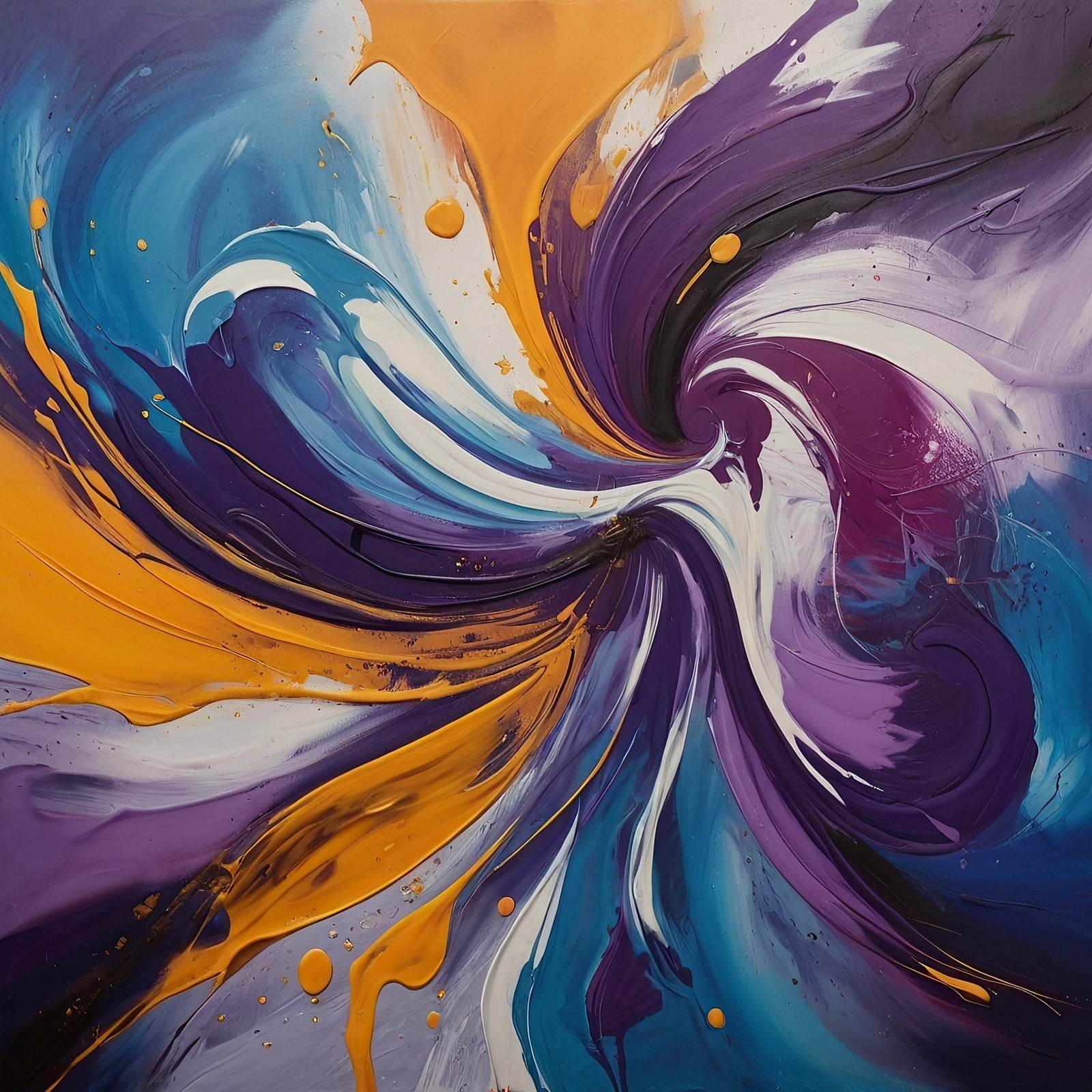 Flower Style Oil Paint Abstract Wall Art - beink online art store