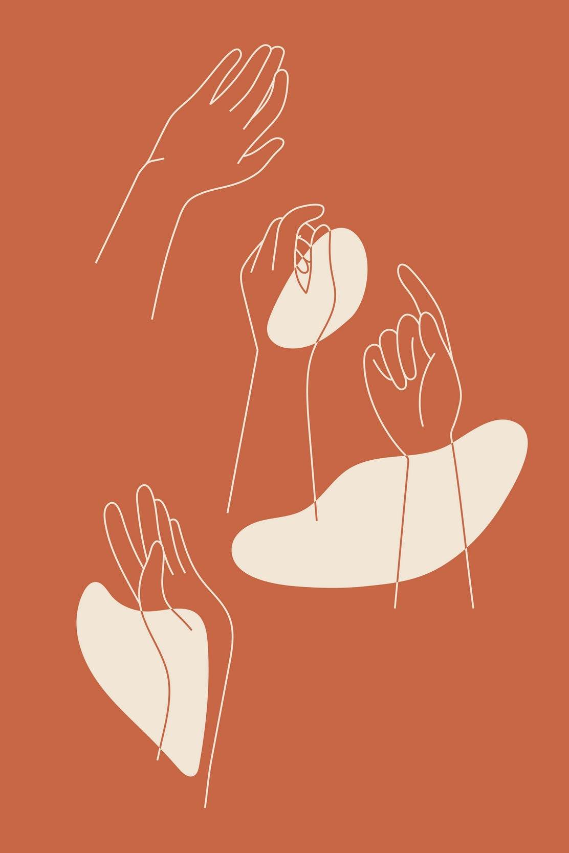 Hands Up Wall Art - beink online art store