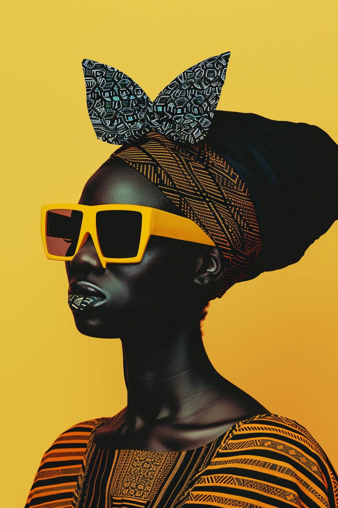Black Woman Fashion Wall Art - beink online art store
