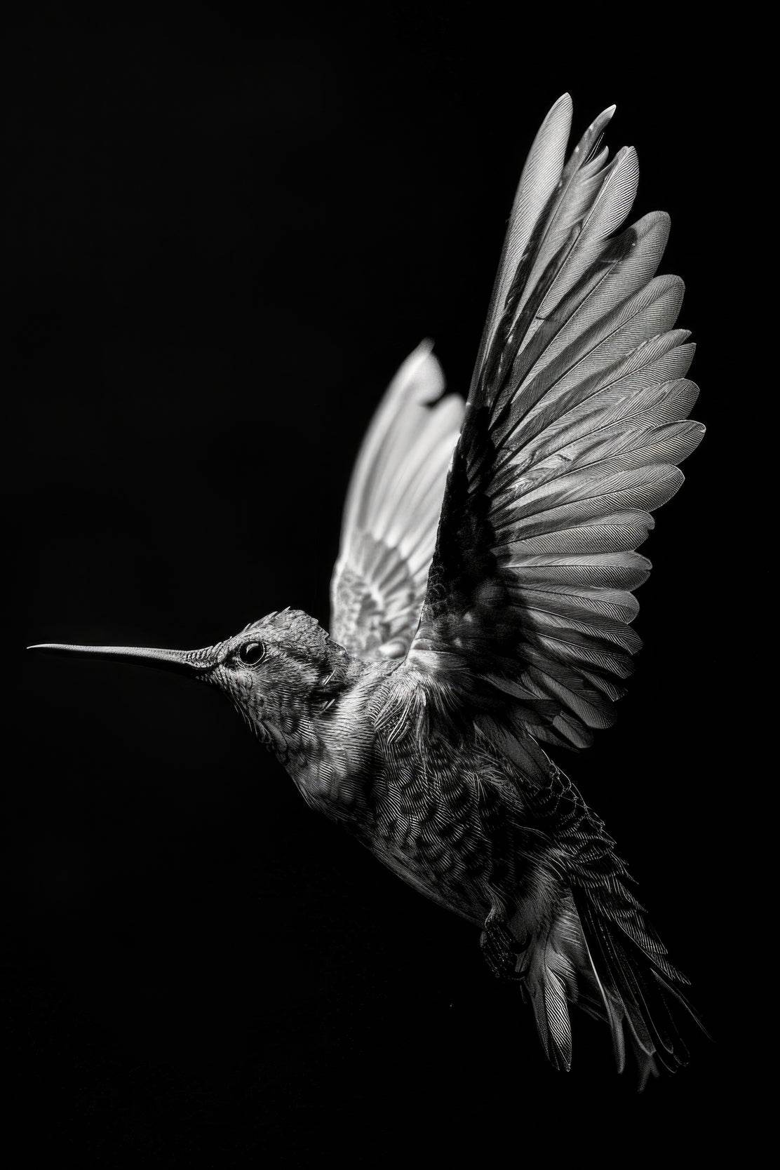Hummingbird Black & White Wall Art - beink online art store